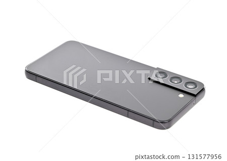 A black smartphone with a camera on the back A black smartphone with a camera on the back 131577956
