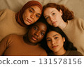 Group of four women of different ethnicities 131578156