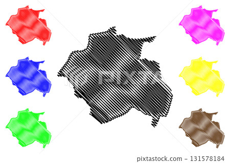 Constantine Province (Provinces of Algeria, Peoples Democratic Republic of Algeria) map vector illustration, scribble sketch Constantine map 131578184