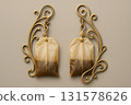 Earrings made from used tea bags 131578626