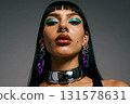 Dark-haired fashion model 131578631