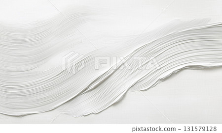 Abstract texture of brushstrokes of white paint 131579128