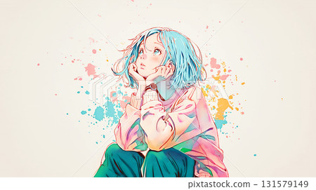 Thinking woman 131579149