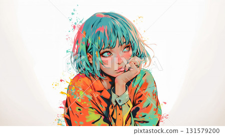 一位女士臉頰貼 131579200