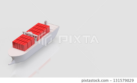 The Ship for Transport or Business concept 3d Rendering. 131579829