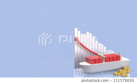 The Ship for Transport or Business concept 3d Rendering. 131579830