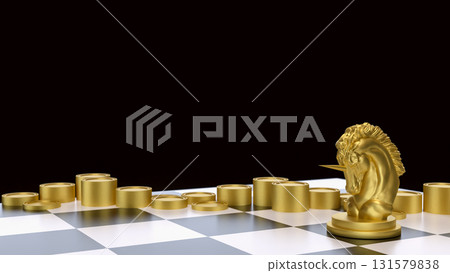 The Unicorn Chess for Business concept 3d Rendering. 131579838