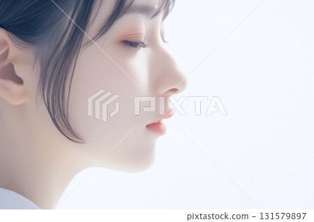 擁有美麗睫毛和睫毛延長的女人 131579897