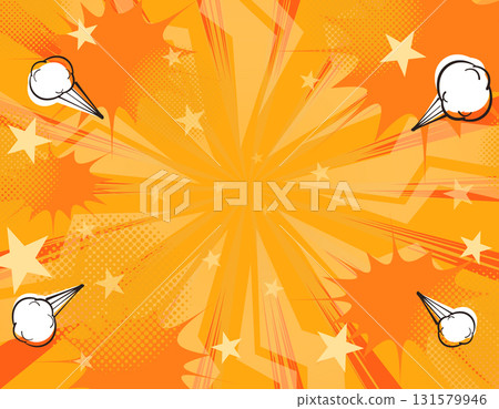 簡單的美國漫畫風格背景，集中的線條，虛線漸變，橙色，2 131579946