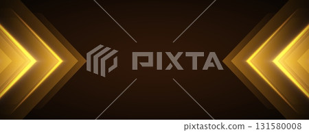 Glowing golden arrows background, dynamic glowing pointers backdrop, fast motion. Glowing golden arrows background, dynamic glowing pointers backdrop, fast motion. 131580008