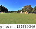 Tents set up on the large lawn 131580049