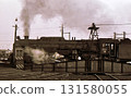 1971: Steam locomotive C62's last winter, C622, Oshamanbe Locomotive Depot, Hakodate Main Line, Hokkaido, archival photograph 131580055