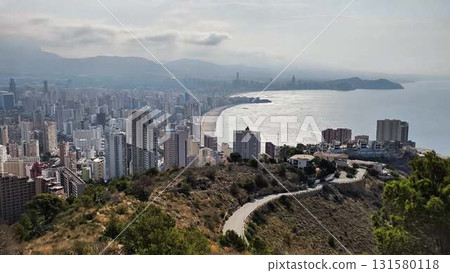 Aerial video captures a vibrant city between beaches and mountains Aerial video captures a vibrant city between beaches and mountains 131580118
