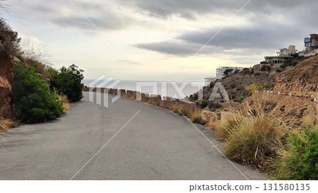 The video shows a scenic coastal drive with stunning ocean views The video shows a scenic coastal drive with stunning ocean views 131580135