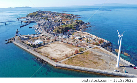 Drone aerial photography of Tsujishima Island 131580622