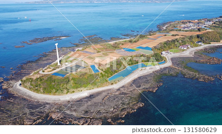 Drone aerial photography of Tsujishima Island 131580629