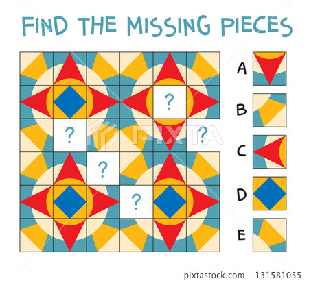 Find the missing piece puzzle. 131581055
