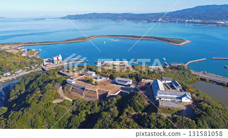 Drone aerial photography of Tomioka Castle Drone aerial photography of Tomioka Castle 131581058