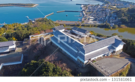 Drone aerial photography of Tomioka Castle 131581061