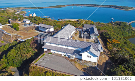 Drone aerial photography of Tomioka Castle 131581062