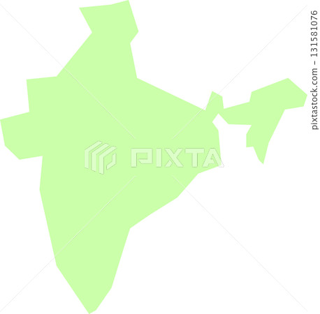Simple map of India (green) 131581076