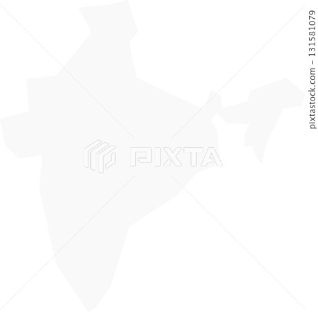 Simple map of India (gray) 131581079