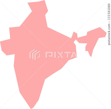 Simple map of India (red) Simple map of India (red) 131581080
