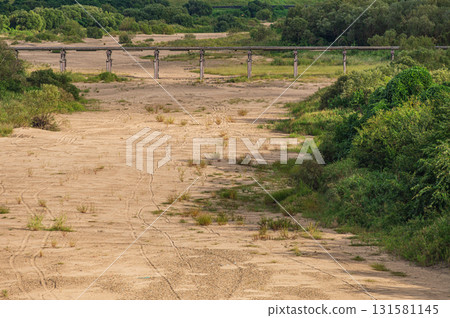 木津川風景：神津屋橋（流水橋）－京都府八幡市京都南路的景色 131581145