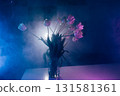 Neon Purple Tulips in Artistic Lighting 131581361