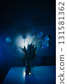 Neon Purple Tulips in Artistic Lighting 131581362
