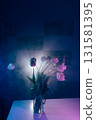 Neon Purple Tulips in Artistic Lighting 131581395