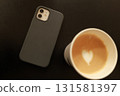 Minimalist Coffee and Modern Workspace Aesthetic 131581397
