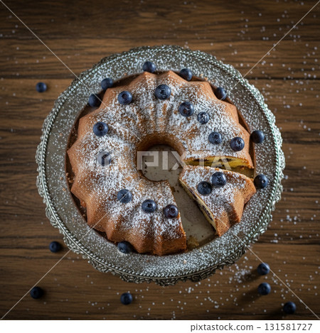 清爽美味的藍莓磅蛋糕 清爽美味的藍莓磅蛋糕 131581727