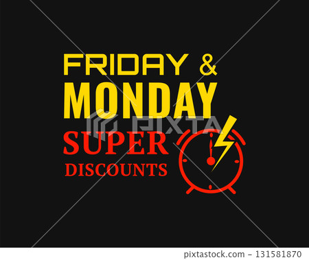 friday and monday super discount banner friday and monday super discount banner 131581870