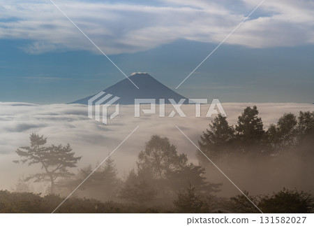 Mt. Fuji floating in the morning glow of the morning glow from Mt. Amari 131582027