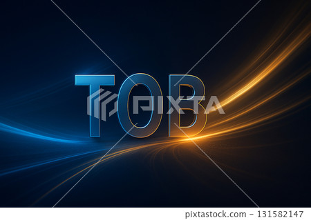 未來主義 TOB 字體,藍色和金色光相交 | 企業合併和業務策略概念 未來主義 TOB 字體,藍色和金色光相交 | 企業合併和業務策略概念 131582147