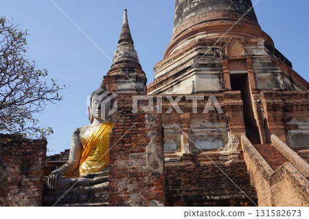 泰國大城府 Yai Chai Mongkhon 寺的塔和佛像 131582673