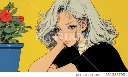 Young woman doing thoughts 131582795