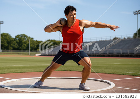 鉛球投擲 131582928