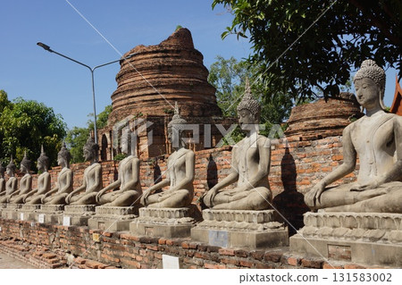 泰國大城府 Yai Chai Mongkhon 寺的塔和佛像 131583002
