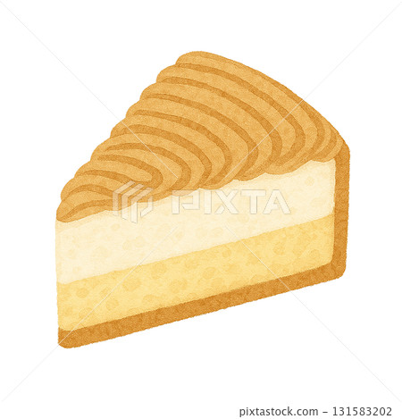 Mont Blanc cake watercolor illustration (cutout) 131583202