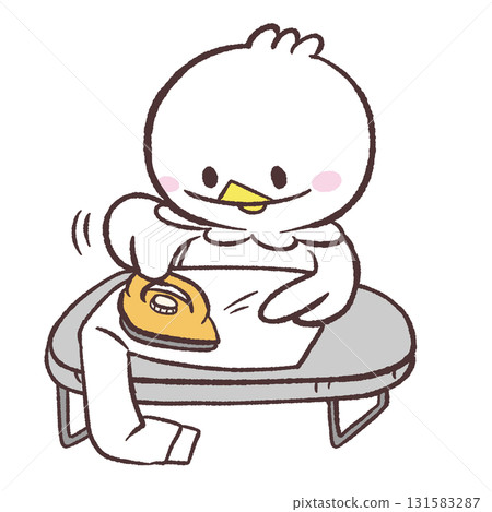 一隻白鳥熨衣服的插圖 一隻白鳥熨衣服的插圖 131583287