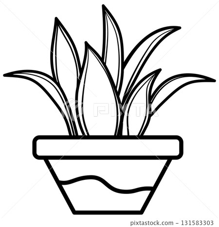 snake plant outline cartoon, snake plant plant doodle art snake plant outline cartoon, snake plant plant doodle art 131583303