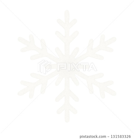 溫柔的白色雪花的水彩插圖（剪切） 131583326