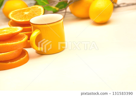 Fresh juicy oranges,cup on white.Ready to eat,drink,cook Fresh juicy oranges,cup on white.Ready to eat,drink,cook 131583390