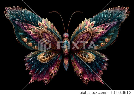 Conceptual Butterfly in Trans Pride Colors 131583610