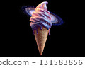 Creative Metaphor of Indulgence and Imagination Depicted Through Melting Cosmic Cone 131583856