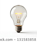 Conceptual Image of Glowing Light Bulb for Branding, Education, and Inspiration Campaigns 131583858