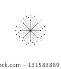 Fireworks Icon with Sparkles in Minimal Style on White Background for Editorial and Commercial Use 131583869