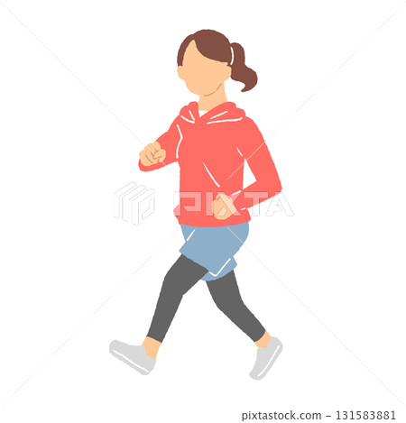A woman who is jogging 131583881